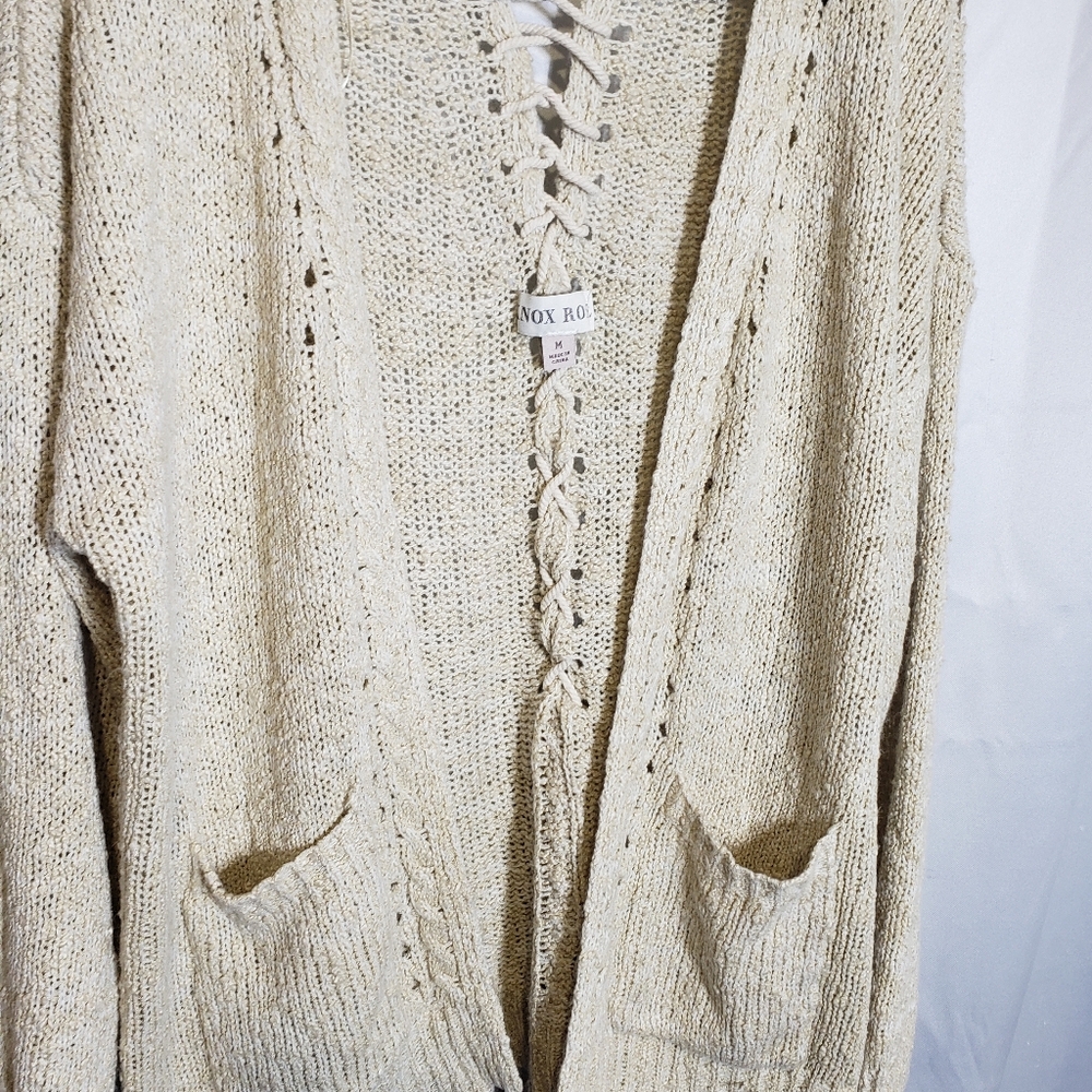 Knox Rose Cozy Cream Knit Sweater Medium - Picture 5 of 12